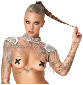 Bad Kitty Kettinghalsband met Spikes