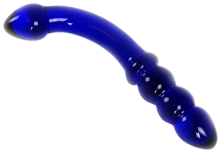 Glazen Dildo Blue Curve