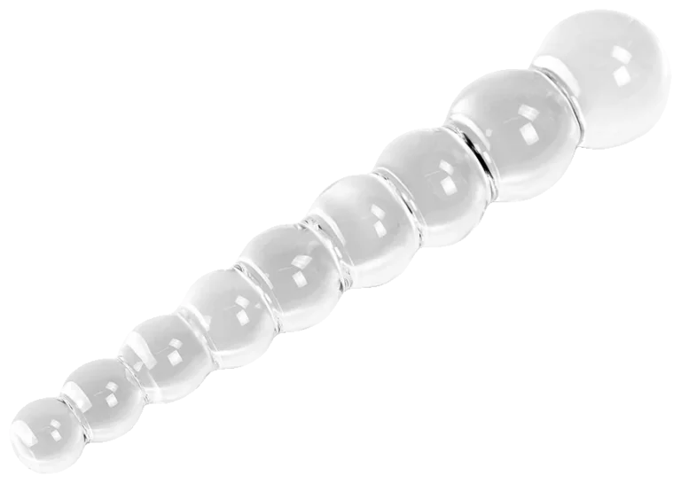 Glazen Dildo Clear Balls