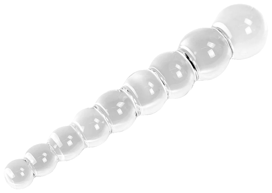 Glazen Dildo Clear Balls