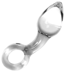 Glazen Buttplug Clear met O-ring