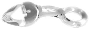 Glazen Buttplug Clear met O-ring