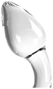 Glazen Buttplug Clear met O-ring