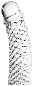 Glazen Dildo Clear Penis Ribbed