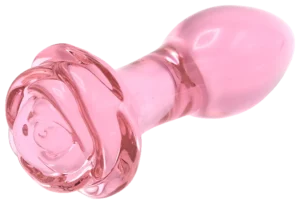 Glazen Plug Rose Pink