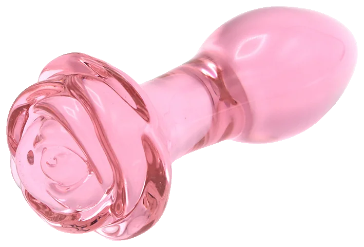 Glazen Plug Rose Pink