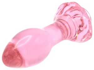 Glazen Plug Rose Pink