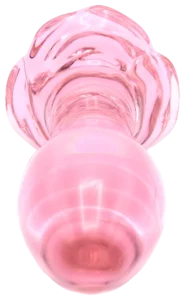 Glazen Plug Rose Pink