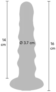 Harness Dong Ribbed 16 cm