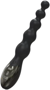 Beaded Anal Power Vibrator van opzij met bediening
