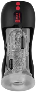 Hidden Desire Fusion X Vibrating Twin Turbo masturbator doorzichtig venster