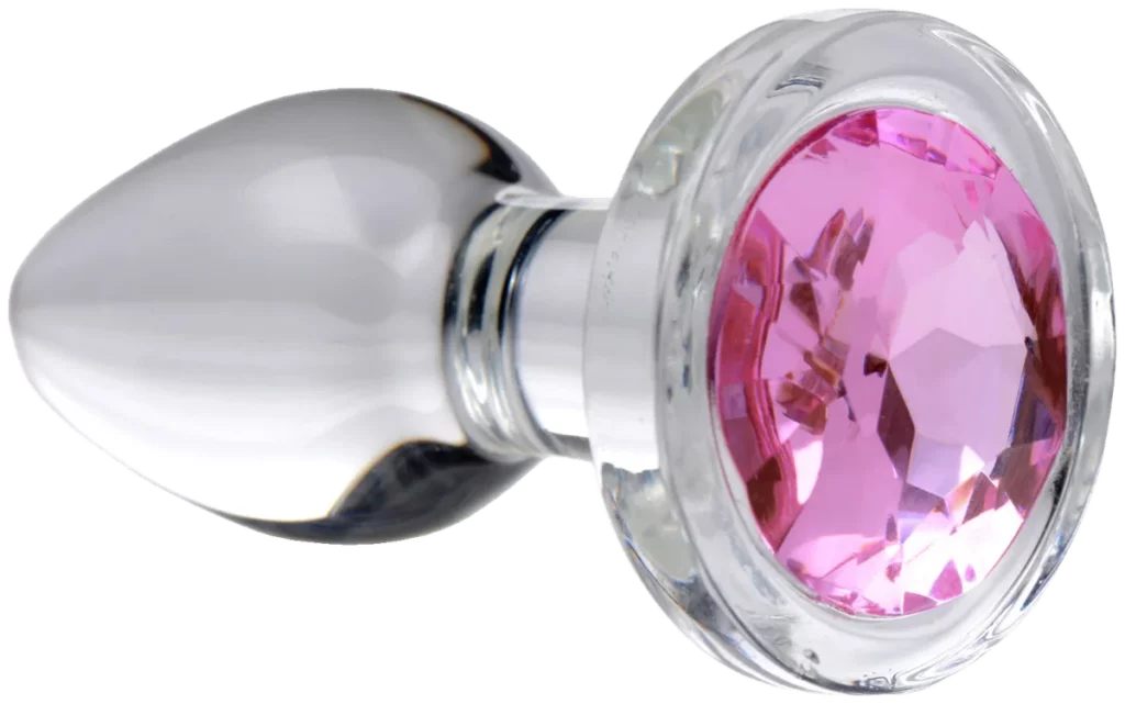Glazen Anaalplug Pink Gem - Medium