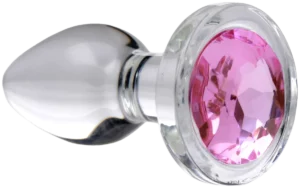 Glazen Anaalplug Pink Gem - Medium