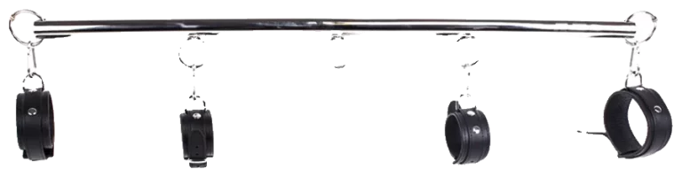 Spreader Bar Set - Zwart Leer