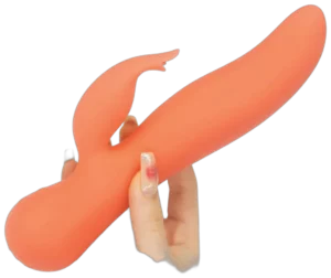 Swan Blossom rabbit in de hand