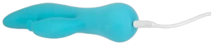 Swan Kissing rabbit vibrator in blauw