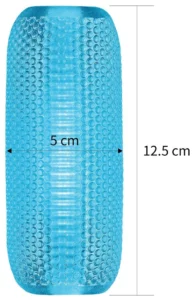 Afmetingen Training Master blauwe masturbator: 12,5 cm lang en 5 cm breed