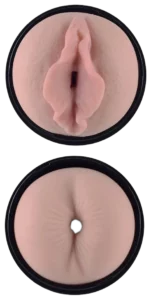 Close-up van de vagina- en anusopening van de Training Master stroker