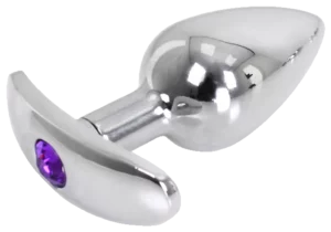 Aluminium Buttplug met Edelsteen