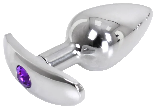 Aluminium Buttplug met Edelsteen