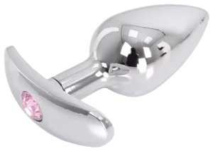 Aluminium Buttplug met Edelsteen