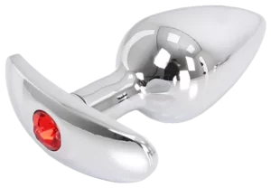 Aluminium Buttplug met Edelsteen