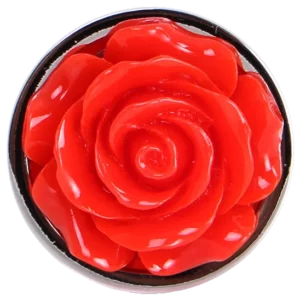 Aluminium Buttplug met Roos (Rood)