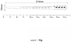 Dip Stick Plasbuis-trainer 4&ndash;6 mm – afmetingen