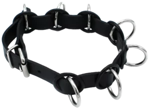 Leren Halsband met 7 Ringen