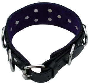 Leren Halsband Deluxe met O-ring en D-ringen