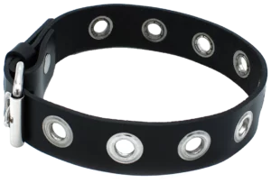 Slanke Leren Halsband met Ringogen