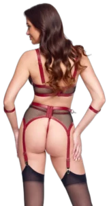 Cottelli Bondage Strapsset, achterkant, gedragen