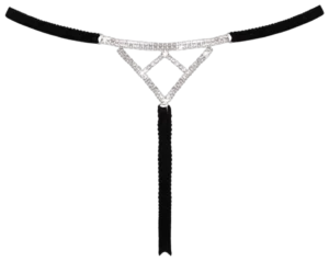 Cottelli string met strassteentjes, achterzijde zonder model