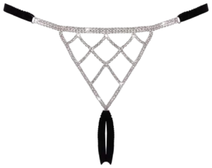 Cottelli string met strassteentjes, vooraanzicht zonder model