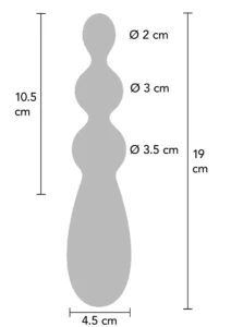 Triple Thrill Anal Vibrator — afmetingen