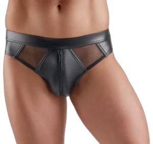 Svenjoyment wetlook slip, gedragen, vooraanzicht