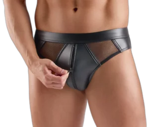 Svenjoyment wetlook slip, gedragen