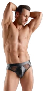 Svenjoyment wetlook slip, gedragen