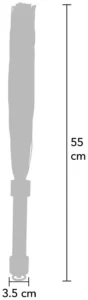 Genuine Leather Whip 55 cm — afmetingen