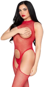 Leg Avenue Open Bodystocking met Slipje Rood