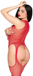 Leg Avenue Open Bodystocking met Slipje Rood