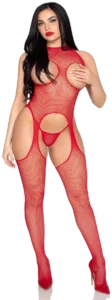 Leg Avenue Open Bodystocking met Slipje Rood