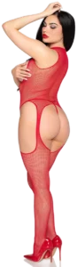 Leg Avenue Open Bodystocking met Slipje Rood