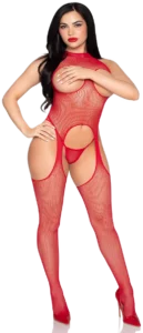 Leg Avenue Open Bodystocking met Slipje Rood