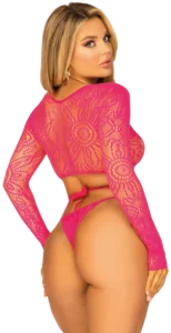 Leg Avenue Kanten Wikkeltop met String Roze