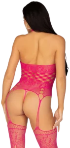 Leg Avenue Halter Bodystocking met Jarretels