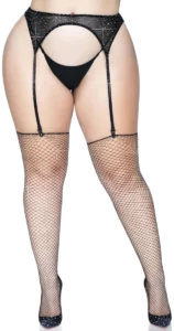 Leg Avenue Plus Size Netkousen met Strass