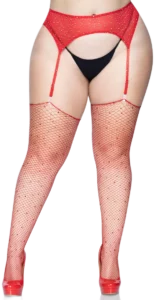 Leg Avenue Plus Size Netkousen met Strass