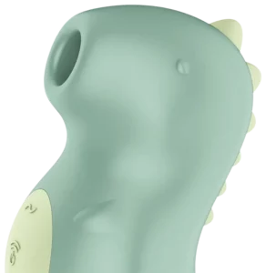 Satisfyer Din-OOOH, close-up van de luchtdrukopening en knoppen