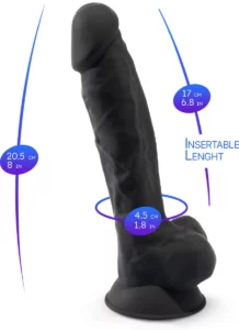 Dildo Model 8 inch — afmetingen